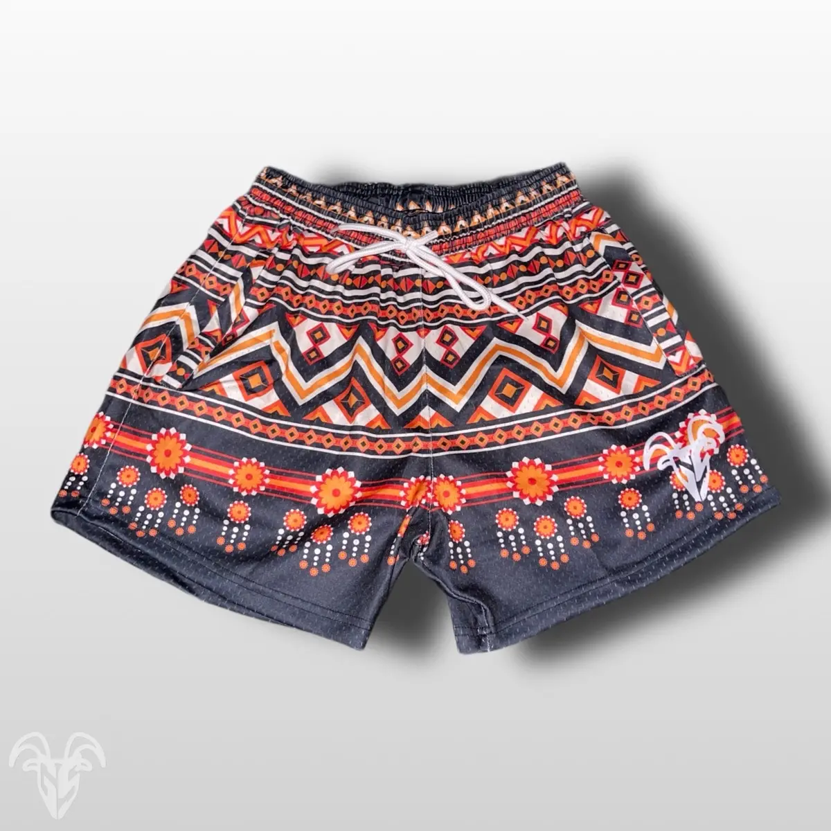 Men's Goat Strength Mesh Shorts / Men's Shorts 5 inch inseam TRIBAL camo Shorts Gym Breathable Elastic Workout Tribal pattern athletic shorts - Tuff Shorts