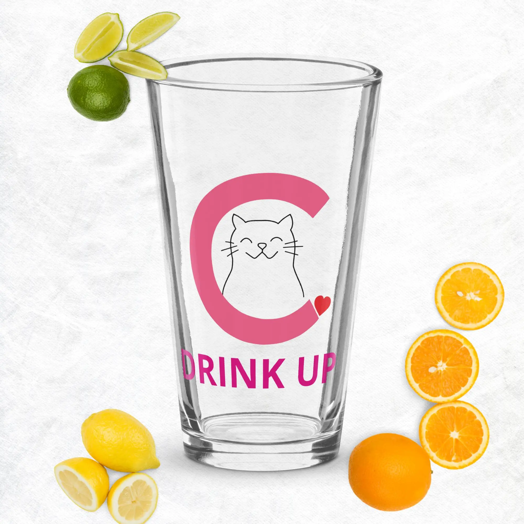 Catty Shaker pint glass