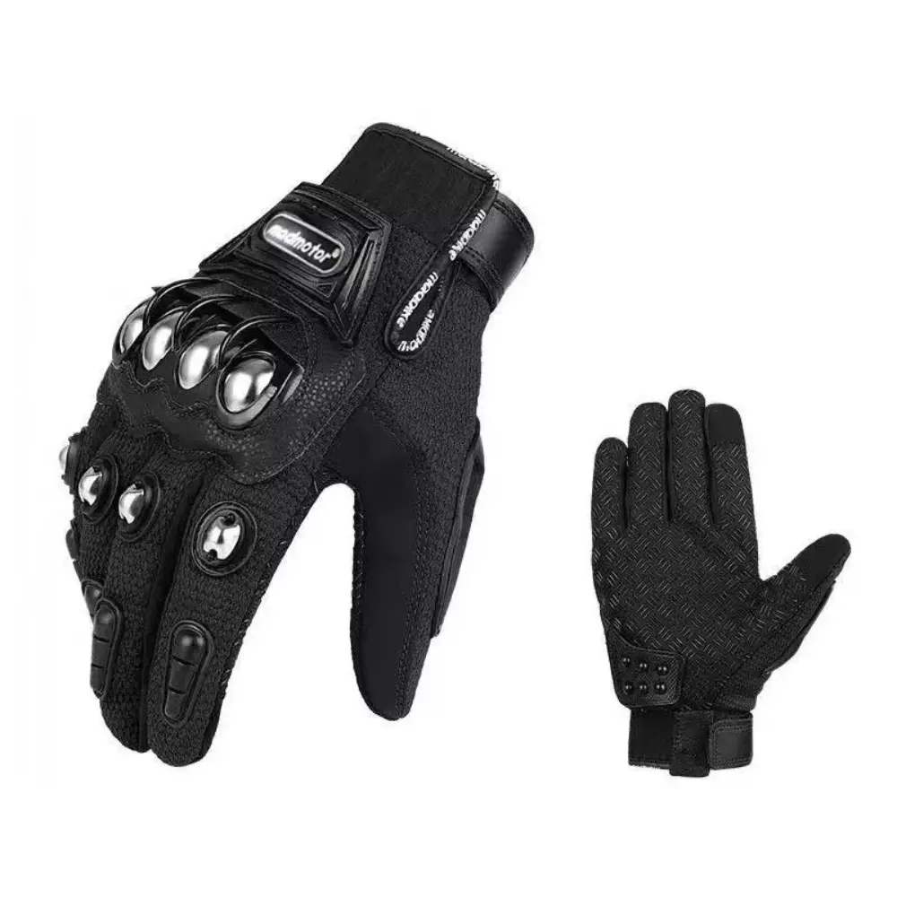 Madmotor Full-Finger Motorcycle Gloves, Protective Gear, Protective Airflow Steel Finger Tips, Touchscreen Compatible, Riding Racing Daily Wear, Unisex