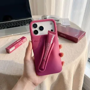 Rhode Soft Silicone Beauty Storage Case with Lip Gloss Slot, Drop Protection Cover for iPhone 11 12 13 14 15 16 17 Pro Max – Fashion Girl Must-Have