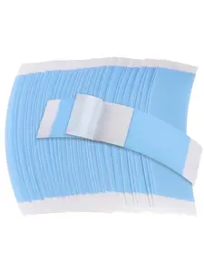 50 PCS Blue Dual-Sided Waterproof Lace Wig Adhesive Strips, Suitable for Lace Front Wigs or Wig Caps, Hair Accessories, Lace Wig Glue