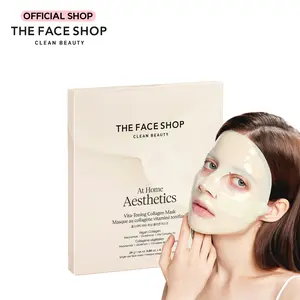 [THE FACE SHOP] Vita-Toning Vegan Collagen Face Mask (4EA) - Hydrogel Mask for Moisturizing, Niacinamide, Glass Skin, Pore Elasticity, Glass Skin, Korean Skin Care