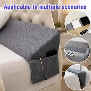 Bed Wedge Pillow - Mattress Gap Filler for Headboard or Wall That's 0-7 Inches, Ideal for Sleeping and Back Support