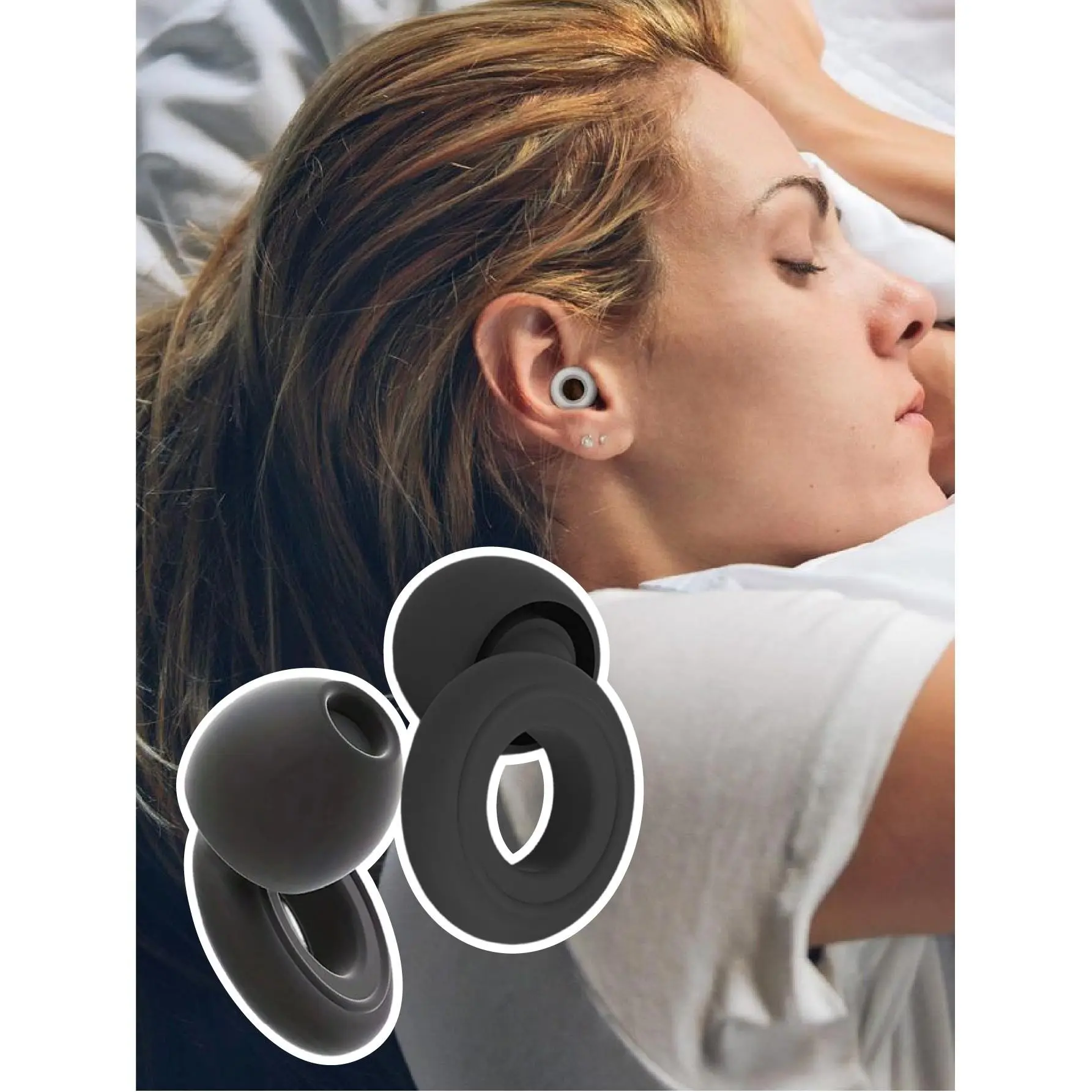 Quiet Ear Plugs – Ultra-Comfy Reusable Noise-Reducing Earplugs for Sleep, Deep Focus, Travel, Commuting, Noise Sensitivity | Flexible Hearing Protection | Customizable Fit