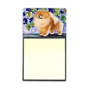 212 MAIN Pomeranian Refillable Sticky Note Holder-Postit Note Dispenser, 3x3 In., Desk Accessories, Office Stationery Storage Organizer
