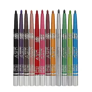Eyeliner Pencils - 12 Colors Retractable Eye Makeup Liners for Women, Easy Apply Colored Eyebrow Pencil Waterproof Soft Crayon Eye Shadow Set