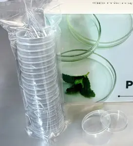 Microppose 90mm Petri Dishes with Vented Lid, Sterile - Pack of 20