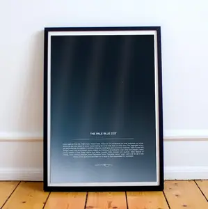 The Pale Blue Dot Print, Carl Sagan Quote, Poster, Print, Inspirational Quote, Earth, Astronomy, Minimalist, Wall Art, Home Decor