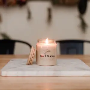 Prenti Non-toxic Scented Beeswax Candle - 5AM Club Coffee Chocolate