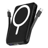 Podoru 10000mAh MagSafe Magnetic Power Bank - Compact Soft Silicone Charging Solution, 3 USB Type-C Ports (2 Outputs, 1 Input), PD 22.5W Fast, 15W Wireless Charge, LED Display, EDC Gear for iPhone 17/16/15/14/13/12 Series (5000-10000 mAh, Batteries Only)