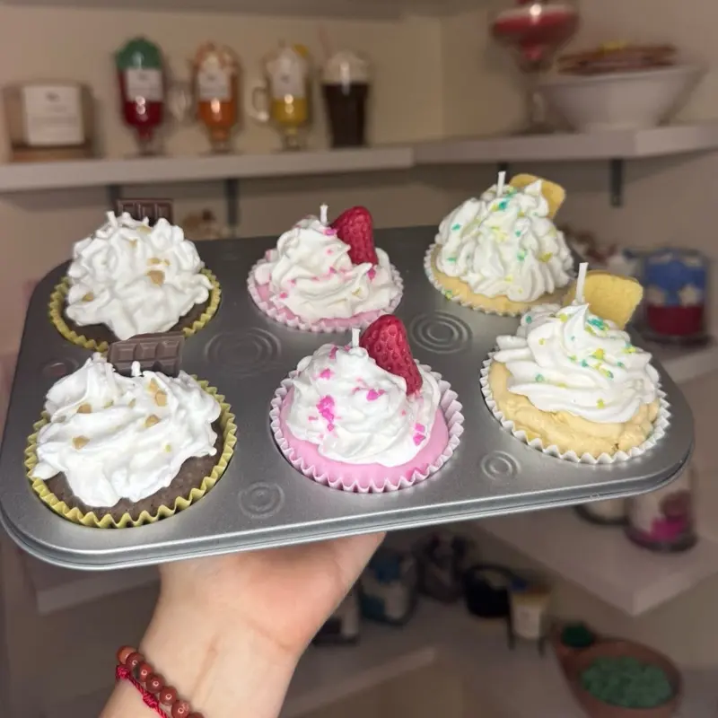Cupcake tray candles