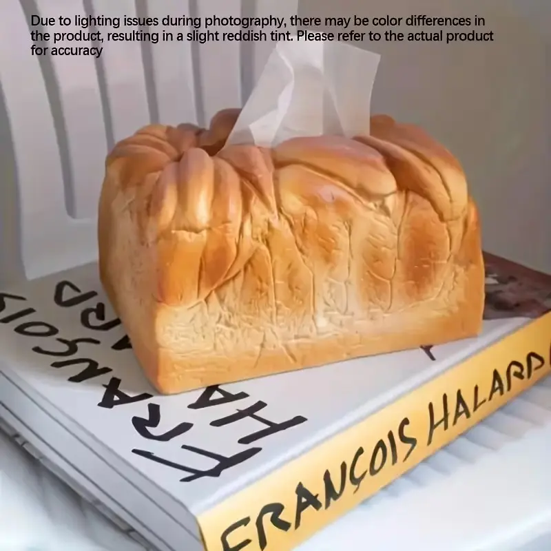 Creative Toast Bread Napkin Holder, Cream Style Desktop Organizer, Living Room Coffee Table, Dining Table, Car Use, Moving Gift