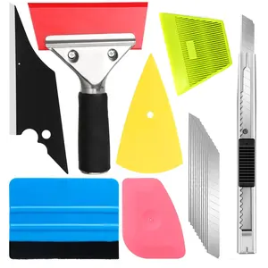 Window Film Kit - 18 Pcs Window Privacy Film Installation Tools with Free Window Privacy Film, Easy to Apply Glass & Car Windows Tint Kit, Includes Felt Squeegee, Film Knife