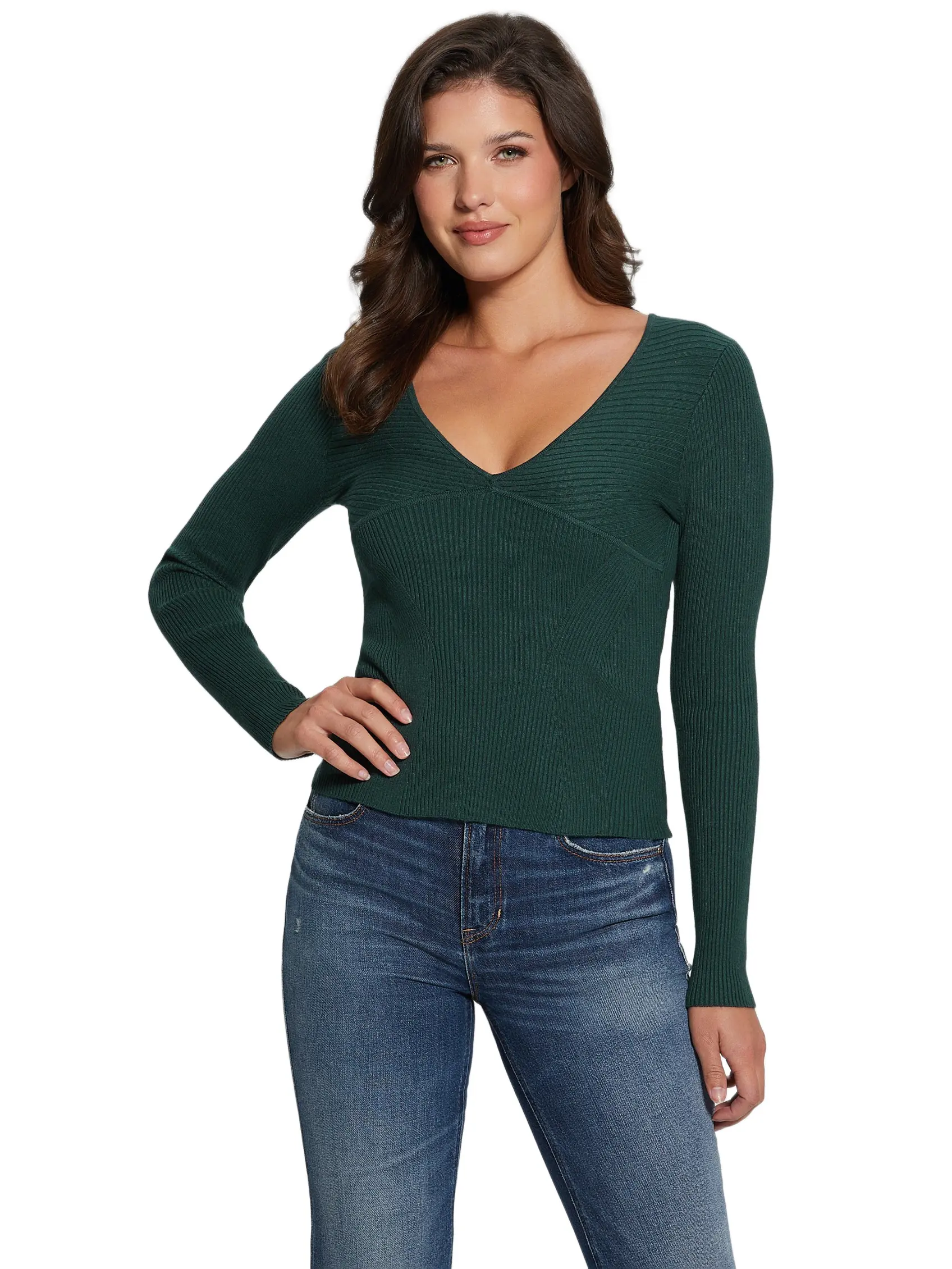 GUESS Female Eco Cirila Ribbed Sweater Top