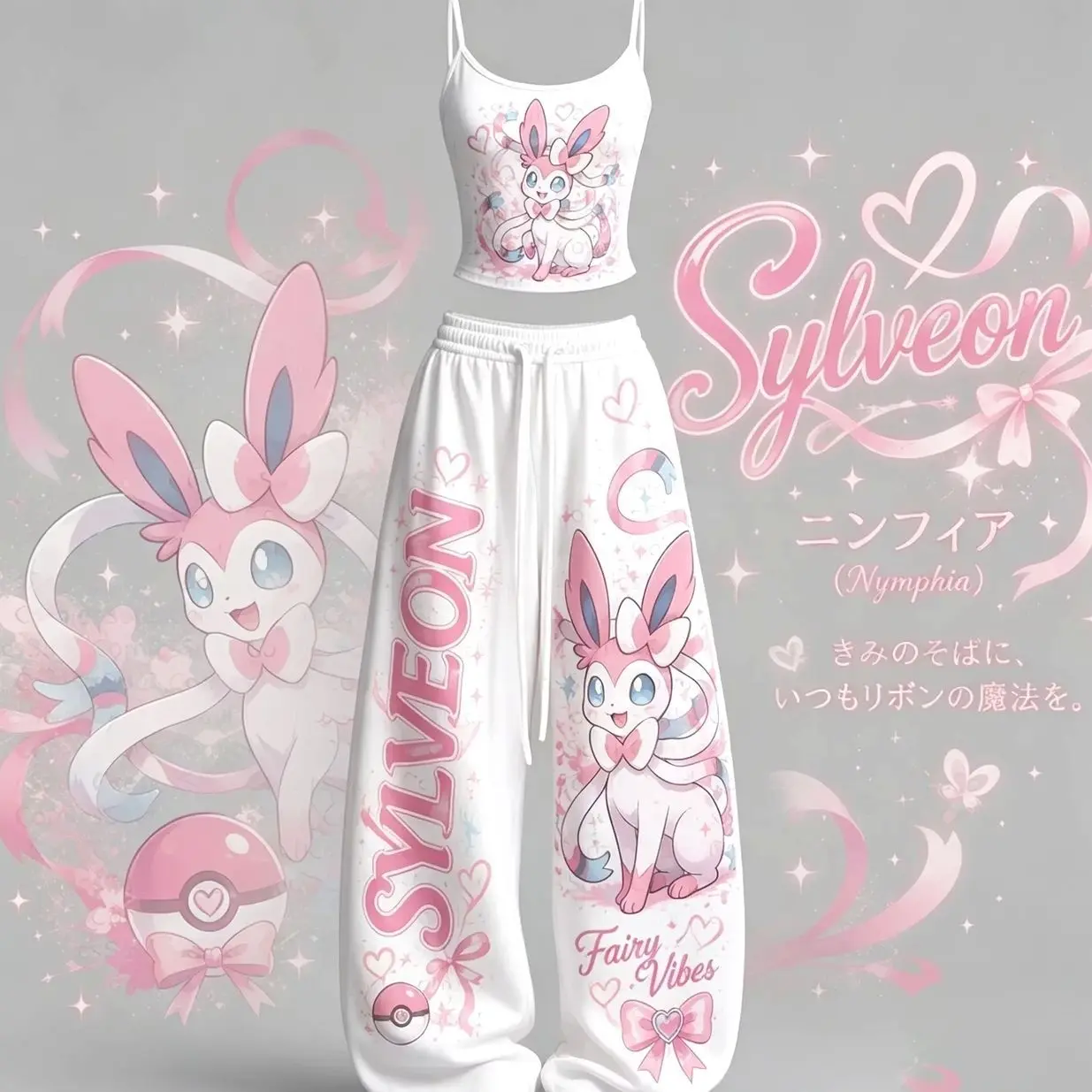 Pokémon Top & Elasticated Trousers Two-Piece Set L