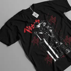 Berserk T-shirt Manga Strip Guts Berserker Armour Anime Black shirt All Size