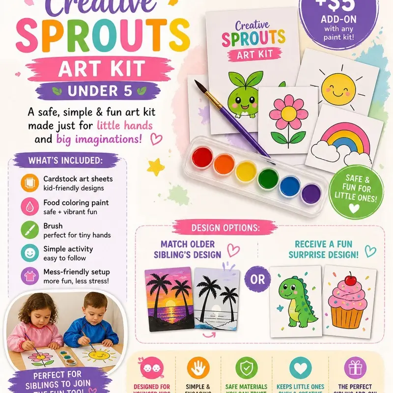 Toddler Paint Kit, Non-Toxic Washable Watercolor Set for Kids' Creative Art Activities