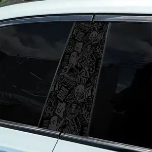 Very beautiful cartoon creative pattern car stickers 2-piece: 2-piece set - waterproof, scratch-resistant, suitable for all models - auto parts and holiday decorations for all vehicles, suitable for laptops, cars