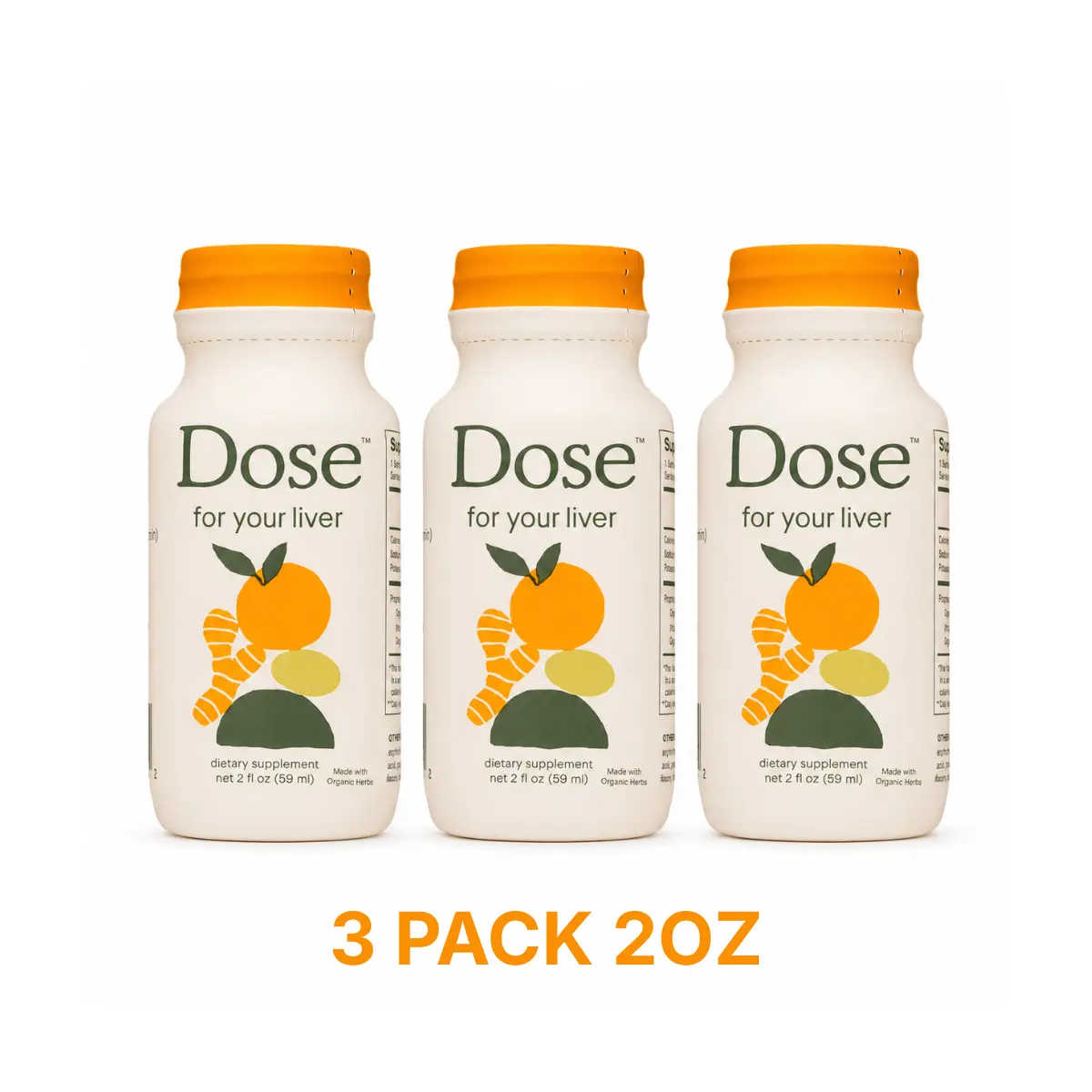 Dose For Your Liver 2oz Shots 3 Pack – Liver Detox & Cleanse Support with Turmeric, Milk Thistle, Ginger & Dandelion, Daily Digestive Health Drink, Energy Boost & Bloating Relief, Convenient Ready-to-Drink Wellness Supplement for Adults USA