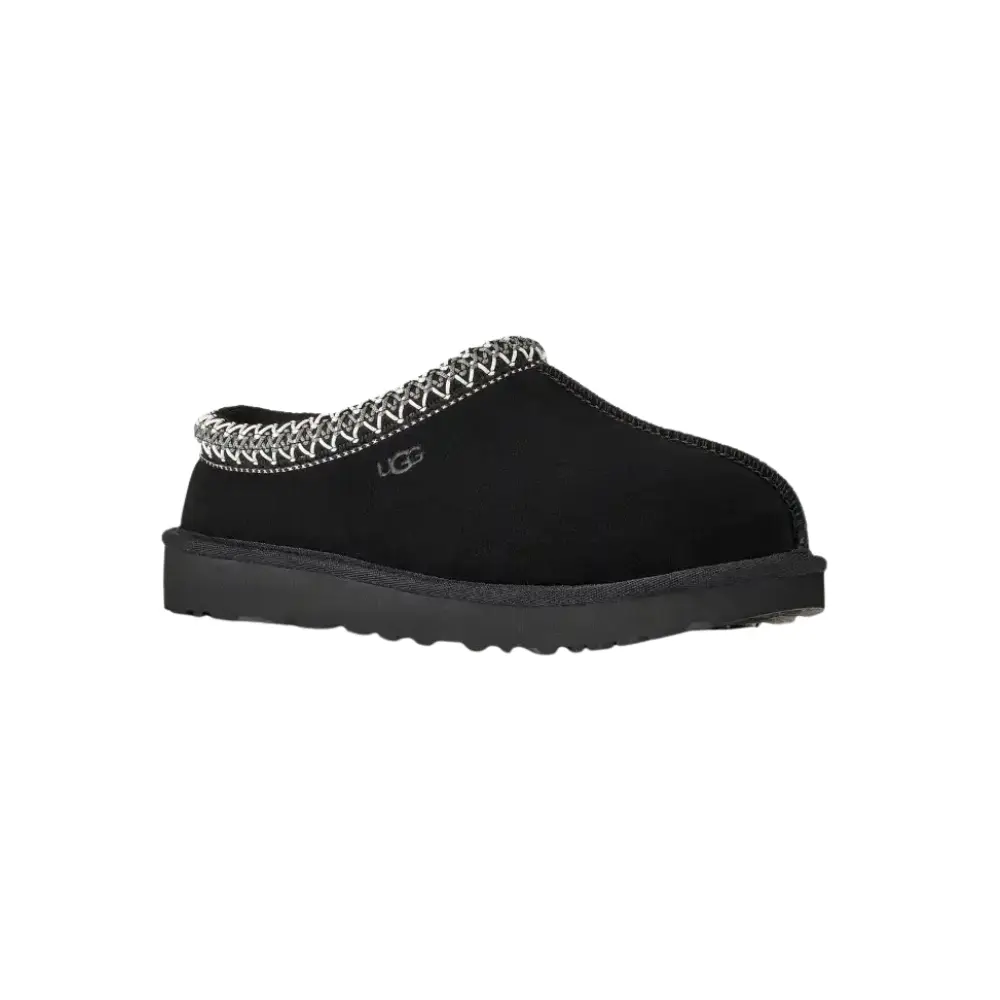 UGG Tasman II 1174470-BLK Slippers Women's Black Suede Sheepskin Slip On GUG37