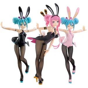 BiCute Bunnies Series Vocaloid Megurine Luka/Hatsune Miku PVC Anime Figure Official Figurine Collectible Model Table Ornament Fan Collection Holiday & Birthday Gifts