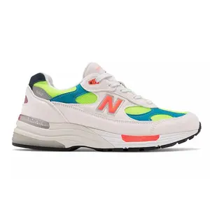 New Balance 992 White Neon Cyan (men) by StockX