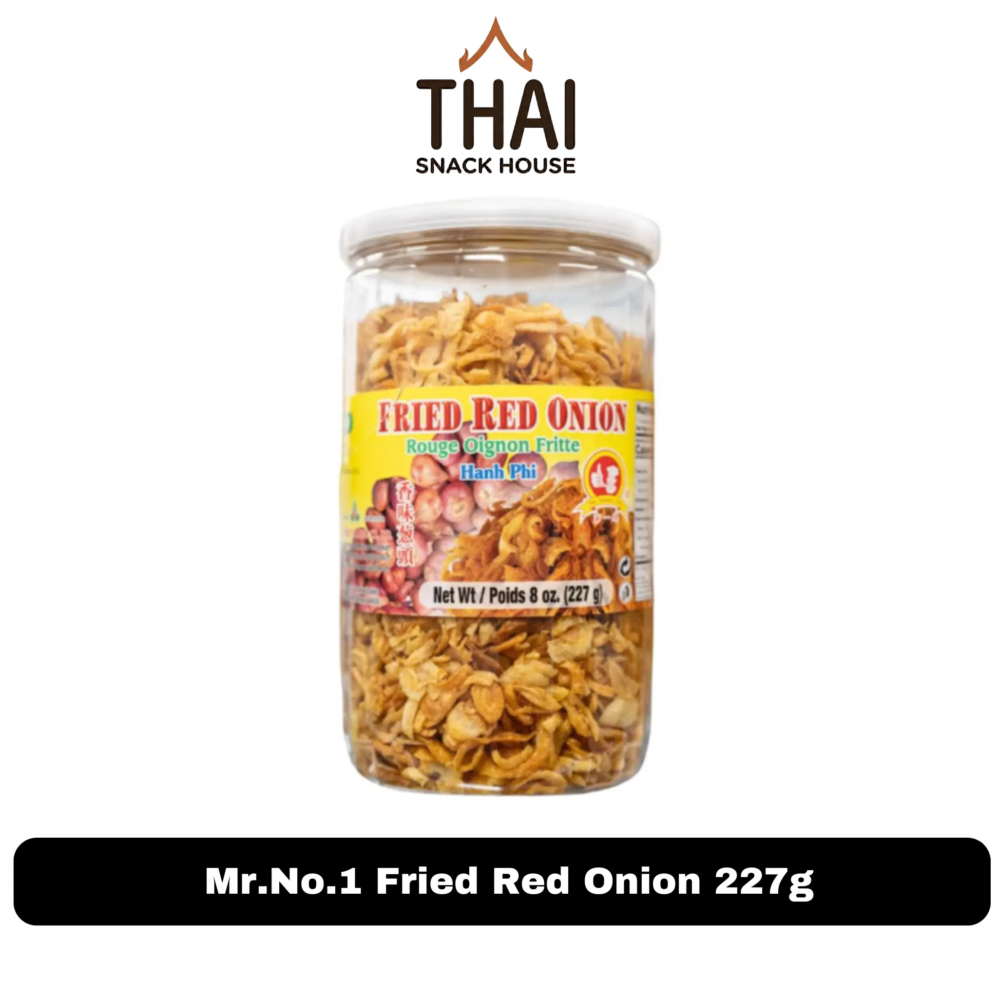 Mr.No.1 Dry-Fried Crispy Red Onion Vegetable Snacks, 227g - Ambient Room Temp Versatile Home Cooking Snack