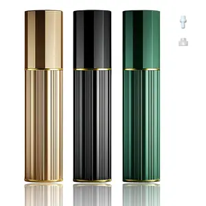 Perfume Travel Refillable Bottle Cologne Atomizer Fragrance Scent Sprayer Pump Fill from Bottom Mini Size 5ml for Travel & Best Gift (Gold+Black+Green)