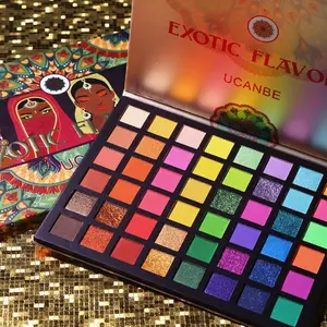 UCANBE Exotic Flavors 48 Colors High Pigmentation Eyeshadow Palette Shimmers & Matte for Vibrant Makeup Looks
