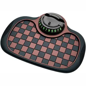 Multifunctional Car Anti-Slip Mat, Phone Holder, Dashboard Pad, Adjustable Angle, Stable Support, Grid Design, Space Saving, Car Accessories