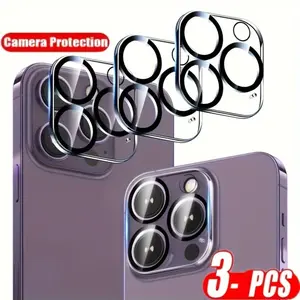 3Pcs/set Full Cover Camera Lens Protectors For IPhone 16 15 Pro Max Screen Protectors For IPhone 11 14 Pro Max Glass 15 Pro Max 15 Plus