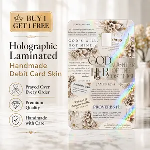 Christian Holographic Debit Card Skin — Buy One, Get One Free ️