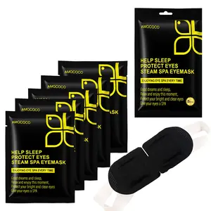 Lutein Steam Eye Mask 5 Pack - Lavender Scented for Stress Relief & Better Sleep, 5-Pcs Black Heat Therapy