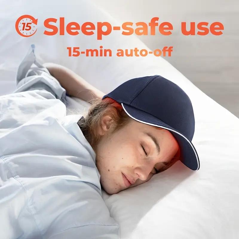 Rechargeable Light Relaxation Cap, LED Hair Care Hat with Blue Light, Lithium Battery, New Condition, Ideal for Friday Sale