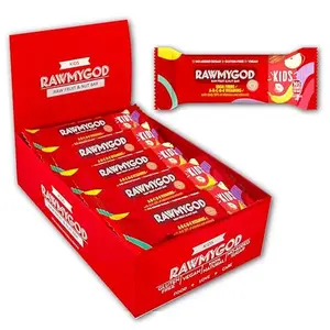 RAWMYGOD Fruit and Nut Bars, Gluten Free, Vegan, No Added Sugar (20 bars, Kids)