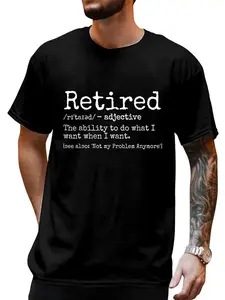 cotton Retired Definition Retirement Definition For Women Men T-Shirt casual Fashion graphic tees for women