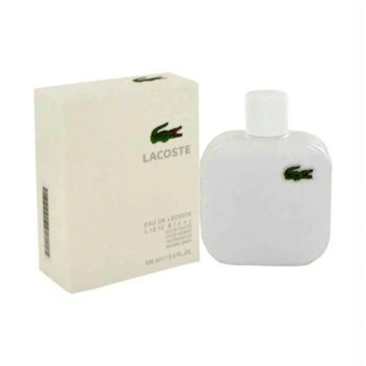 LACOSTE L.12.12 Blanc Eau De Toilette for Men, Woody & Earthy Fragrance Spray with Rosemary and Cedarwood, 3.3 fl oz