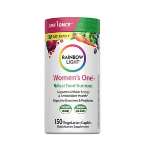 Rainbow Light Women’s One Multivitamin for Women with Vitamin C, Vitamin D, & Zinc for Immune Support, Clinically Proven Absorption of 7 Key Nutrients, Non-GMO, Vegetarian & Gluten Free, 150 Tablets