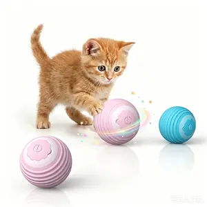 2pcs  Automatic Moving Cat Toy Balls, Interactive Self-Rolling Cat Ball, USB Rechargeable Smart Kitten Toy for Indoor Cats, Fun Exercise Pet Toys