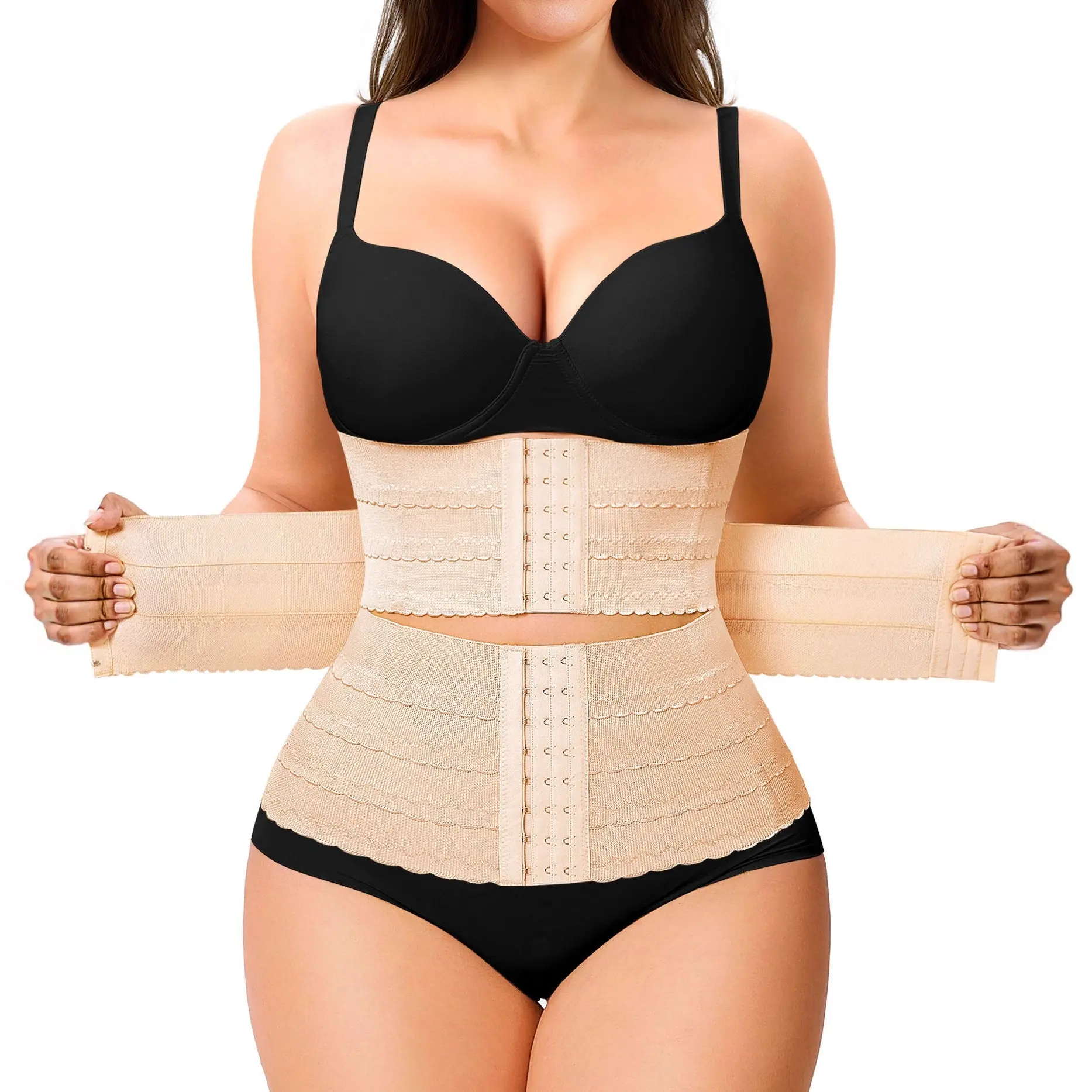 European and American Cross-Border Best-Selling Women's Waist Shaping Belt with Multi-Layer Buckle Adjustment, Waist Control, Tummy Control, Slimming Waist Trainer Belt