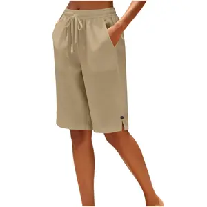 Women’s long trousers, high-waisted and tummy-slimming, knee-length Bermuda shorts – lightweight, stretchy and breathable. Modest swimwear, ideal for the beach, the pool, surfing and outdoor activities #SummerVibes