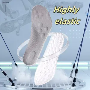 Super soft 4D shoe insoles — 4D cloud technology insoles — ultra-comfortable insoles — 4D gray sports shoe insoles — acupressure massage insoles for feet — suitable as a party gift — bedroom footwear — foam, dry