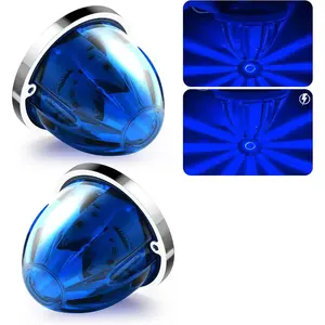 2PCS Watermelon LED Strobe+Constant Marker Lights Dual Function Watermelon-Shaped Side Marker Clearance Tail Top Cap Roof Lights for Trailer Truck Semi-Trailer Heavy-Duty Truck Bus Van