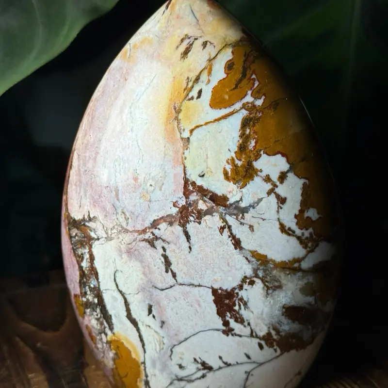 Large River Jasper Teardrop Gemstone