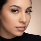 2pcs Titanium 18G/20G Horseshoe Nose Ring 7.5mm Inner Diameter Body Piercing Zircon 3mm Barbell Jewelry with Free Gem Picker Tool | Caution: Avoid Overtightening; Pre-Tighten with Provided Tool then Complete Tightening by Hand
