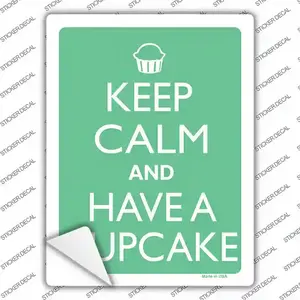 Keep Calm And Have a Cupcake Novelty Rectangle Sticker Decal