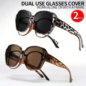 Polarized Sunglasses Fit over Glasses, Lightweight Classic Sunglasses for Women, Stylish Eye Protection, Perfect for Daily Wear