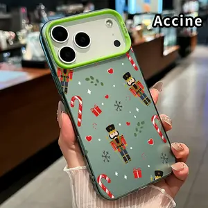 Compatible with iPhone 17 Pro Max 16 Plus 15 14 13 12 11 Air E Phone Case Nutcracker Delight Pattern IMD Hybrid Full Coverage Anti-Drop Hard Shell for