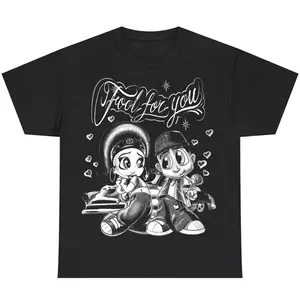 F00l 4U Chicano Clothing Chicana Art Cholo Chola Outfit Cotton Fabric Menswear Casual Streetwear Full Size T-Shirt for Daily Life Work Shopping