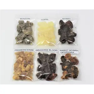 World Incense Store Incense Resin Sampler Set of 6 Different Scents Church Spiritual Incense Container Perfume Scented Aroma Fragrance